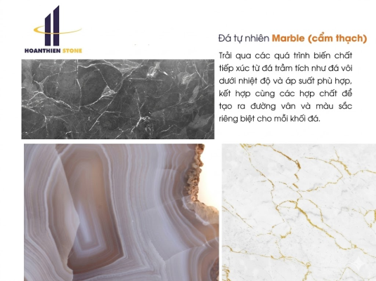 Đá Marble tự nhiên mang vẻ đẹp độc bản hình thành từ quá trình biến chất trầm tích.