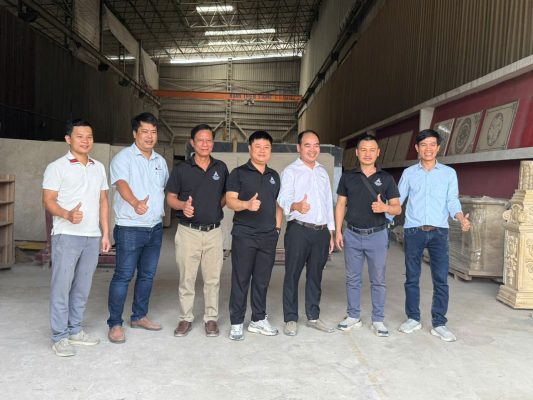 HOANTHIEN STONE đón tiếp công ty nội thất AA tham quan và làm việc tại nhà máy 